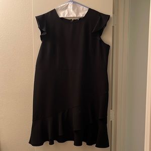 Loft Plus 20- Black Dress with Ruffles